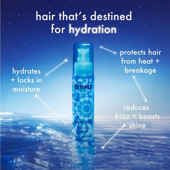 amika: Water Sign Hydrating Hair Oil 50ml - Picture 2 of 6